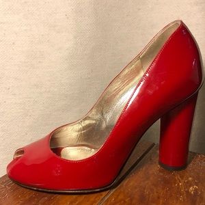 Dolce & Gabbana Cherry Red Patent Leather Heels